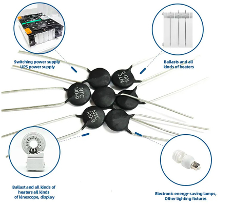 MF72 15D-20 NTC Power Thermistor 20mm para circuitos de alimentación de alta potencia Aparatos domésticos
