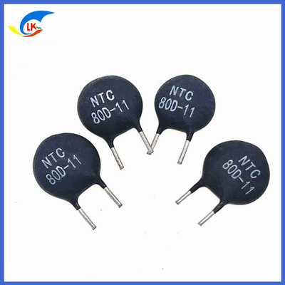 80 Ohm 1.2A NTC Coeficiente de temperatura negativa Termistor 11mm 80D-11 Suprimimiento de corriente de entrada