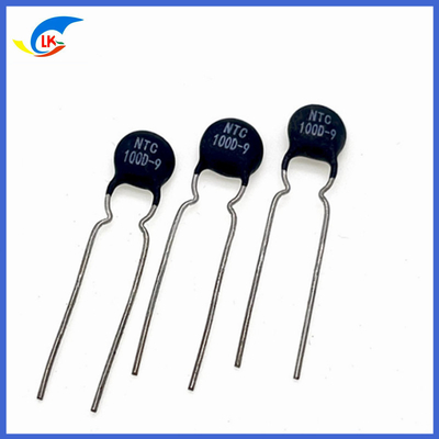Termistores NTC de 100 Ohm personalizados 100D-9 MF72 Termistores de supresión de corriente de entrada