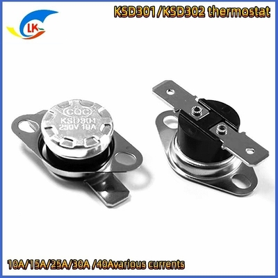 Interruptor de control de temperatura del termostato de tipo salto de la serie Ksd301 250V 10A 16A 30A
