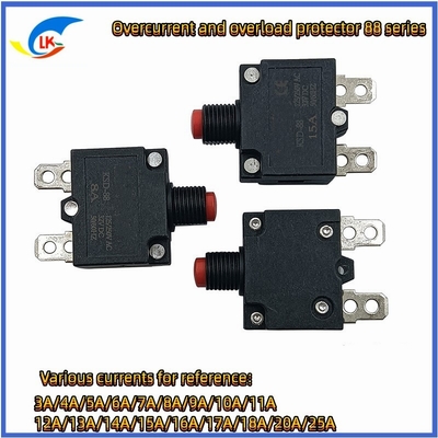 Protector de sobrecarga de reinicio manual Interruptor de protección contra sobrecarga de corriente 3~20A Tipo de inserción