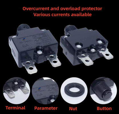 Protector de sobrecarga de reinicio manual Interruptor de protección contra sobrecarga de corriente 3~20A Tipo de inserción