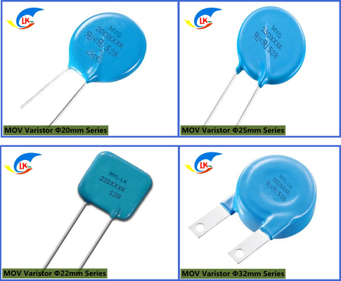 Respuesta rápida MOV Varistor de óxido metálico 18V-1800V para el lastre de la instrumentación de suministro de energía