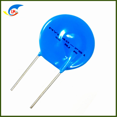 Protección contra rayos Tipo 40 mm Varistor de óxido de zinc MYL 40-781K 780V Pie de alambre de cobre redondo