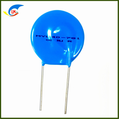Protección contra rayos Tipo 40 mm Varistor de óxido de zinc MYL 40-781K 780V Pie de alambre de cobre redondo