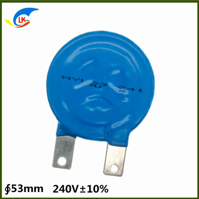 Varistor de óxido de zinc de 53 mm Tipo de protección contra rayos SPD Redondo Pies de cobre de alta potencia