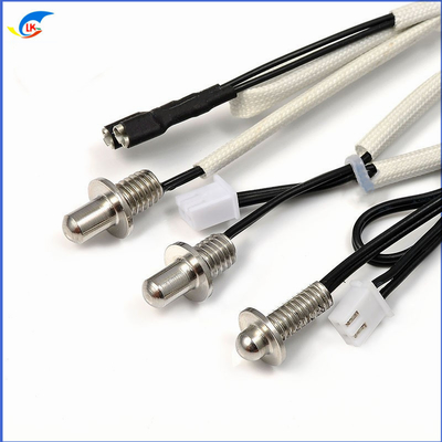 OEM M6 Sensor de temperatura de hilo 50K 100K F3950 Proba de termistor NTC para freidora de aire