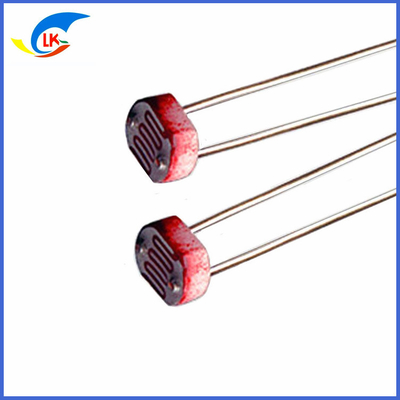 Resistencia dependiente de la luz de 100 MW 150VDC Fotoresistor 10Lux Resistencia brillante 50-100KΩ Velocidad de respuesta rápida