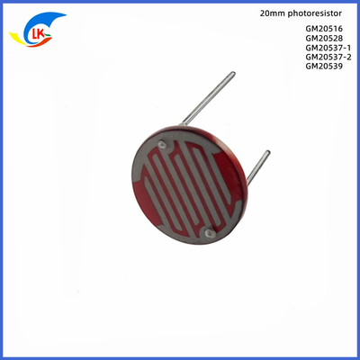 Componente electrónico fotoresistente LDR personalizado 500VDC Resistencia oscura 1MΩ