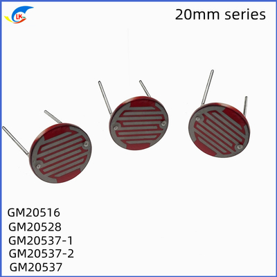 Componente electrónico fotoresistente LDR personalizado 500VDC Resistencia oscura 1MΩ