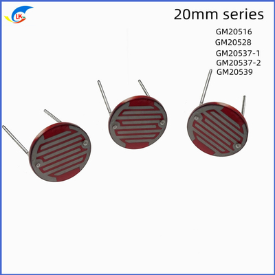 Resistencia fotográfica de 20 mm GM 20516 1MΩ Resistencia oscura para juguetes / lámparas / cámaras